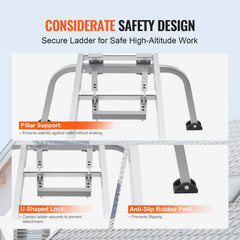 Ladder Stabilizer with Wing Span Heavy Duty Steel Roof Hook Stabilizer