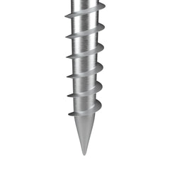 No Dig Ground Anchor, 1 Pack 10 x 7 x 70 cm DIY Screw in Post Stake, Includes 6 Lag Bolts & a Rebar, U-Shape Heavy Duty Steel Post Holder, Great for Mailbox Posts and Fence Posts