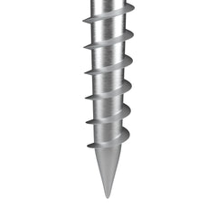 No Dig Ground Anchor, 1 Pack 10 x 7 x 70 cm DIY Screw in Post Stake, Includes 6 Lag Bolts & a Rebar, U-Shape Heavy Duty Steel Post Holder, Great for Mailbox Posts and Fence Posts