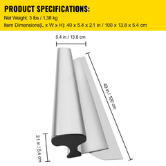 Skimming Blade,40 inch Smoothing Knife, European Stainless Steel Construction Knife, Aluminum Blade Profile Smoothing Knockdown Spatula for Gyprock/Drywall/Wall-Board