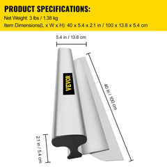 Skimming Blade,40 inch Smoothing Knife, European Stainless Steel Construction Knife, Aluminum Blade Profile Smoothing Knockdown Spatula for Gyprock/Drywall/Wall-Board