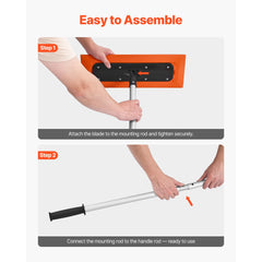 Snow Roof Rake, 1.2m Long Reach Car Roof Snow Scraper, 45cm Foam Blade for No Scratches, Non-Slip Handle, Lightweight Snows Removal Tool for Vehicle Garage Rooftop Leaves Debris Clearing