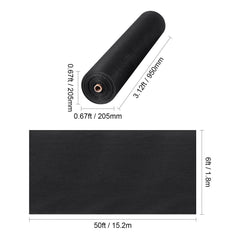 Non Woven Geotextile Fabric Under Gravel, 6x50FT 8OZ Driveway Fabric Landscape Fabric, Heavy Duty Weed Barrier Fabric, Ground Cover Weed Control Fabric, French Drains Drainage Fabric, Black