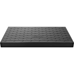 Rubber Threshold Ramp, 7.62 cm Rise Threshold Ramp Doorway, 3 Channels Cord Cover Rubber Solid Threshold Ramp, Rubber Angled Entry Rated 997.9 kg Load Capacity for Wheelchair and Scooter