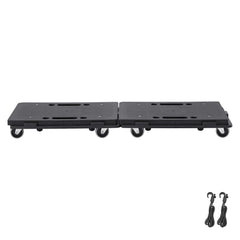Furniture Dolly, 500 lbs Capacity Each Count, Furniture Mover with Wheels, Portable Moving Rollers 4 Wheels Heavy Duty, Small Flat Dolly Cart with Interlocking for Heavy Furniture, 2 Pack, Black