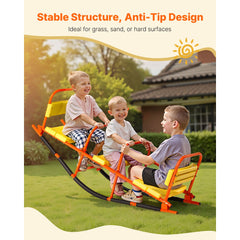Kids Seesaw 90 kg Capacity Metal Rocking Teeter Totter with Handles