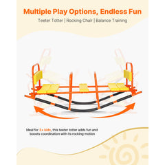 Kids Seesaw 90 kg Capacity Metal Rocking Teeter Totter with Handles