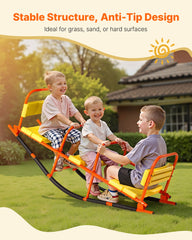 Kids Seesaw 90 kg Capacity Metal Rocking Teeter Totter with Handles