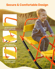 Kids Seesaw 90 kg Capacity Metal Rocking Teeter Totter with Handles