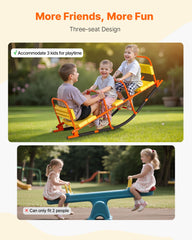 Kids Seesaw 90 kg Capacity Metal Rocking Teeter Totter with Handles
