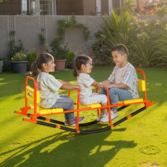 Kids Seesaw 90 kg Capacity Metal Rocking Teeter Totter with Handles