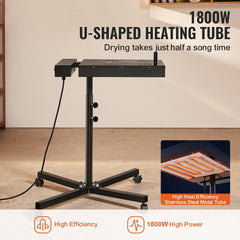 Flash Dryer, 16 x 16 inch Flash Dryer for Screen Printing, 0-750℉ Temperature Control, High Power Silk Screen Printing Dryer with Height Adjustable Stand, 360° Rotation, T-Shirt Curing Machine