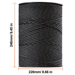 Electric Fence Wire, 1000Ft 305M Portable Polywire, 1/4" Diameter 2 Copper Strands for Reliable Conductivity and Rust Resistance, Fencing Rope Line for Horse, Cattle, Livestock