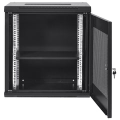 12U Wall Mount Network Server Cabinet, 15.5'' Deep, Server Rack Cabinet Enclosure, 200 lbs Max. Ground-mounted Load Capacity, with Locking Door Side Panels, for IT Equipment, A/V Devices