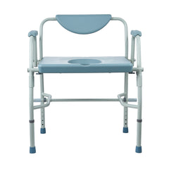 Commode Chair, Bedside Commode with Drop-Down Arms and Detachable Backrest, 5-Level Adjustable Height, 7L Removable Bucket, Easy to Assemble, 1000LBS Capacity, Portable Toilet for Adults Seniors