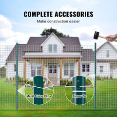 5 Feet Fence Post 10 Pack T-Post Heavy Duty Metal Fence Posts Green