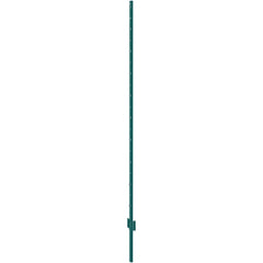 6 Feet Fence Post, 10 Pack U-Channel Heavy Duty Metal Fence Posts, Sturdy Steel Fence Stakes for Garden Yard, Lawn, Farms and Outdoor Wire Fencing, Green