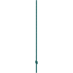 6 Feet Fence Post, 10 Pack U-Channel Heavy Duty Metal Fence Posts, Sturdy Steel Fence Stakes for Garden Yard, Lawn, Farms and Outdoor Wire Fencing, Green
