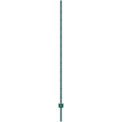 7 Feet Fence Post, 10 Pack U-Channel Heavy Duty Metal Fence Posts, Sturdy Steel Fence Stakes for Garden Yard, Lawn, Farms and Outdoor Wire Fencing, Green
