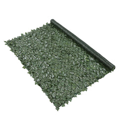 Ivy Privacy Fence, 1830 x 2440 mm Artificial Green Wall Screen, Greenery Ivy Fence with Mesh Cloth Backing and Strengthened Joint, Faux Hedges Vine Leaf Decoration for Outdoor Garden, Yard