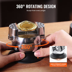 Ball Vise, 3" Engraving Setting Tool, 360° Rotation Engraving Block Vise, 30 PCS Attachment Jewelry Engraving Block Tools Standard Block for Gemstone Inlay and Small-Scale Engraving