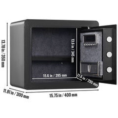 Safe 1.2 Cubic Feet Home Safe Steel for Cash Gold 15.8x11.8x13.8 inch