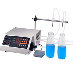 Liquid Filling Machine, 10-4000ml Filling Capacity, Automatic Bottle Filler Machine Bottling Machine Digital Control for Milk, Water, Wine, Beverage, Soy Sauce, Vinegar, Alcohol (Double Nozzle)