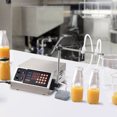 Liquid Filling Machine, 10-4000ml Filling Capacity, Automatic Bottle Filler Machine Bottling Machine Digital Control for Milk, Water, Wine, Beverage, Soy Sauce, Vinegar, Alcohol (Double Nozzle)
