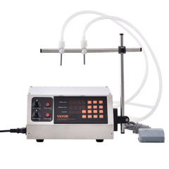 Liquid Filling Machine, 10-4000ml Filling Capacity, Automatic Bottle Filler Machine Bottling Machine Digital Control for Milk, Water, Wine, Beverage, Soy Sauce, Vinegar, Alcohol (Double Nozzle)