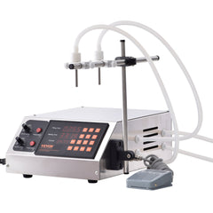 Liquid Filling Machine, 10-4000ml Filling Capacity, Automatic Bottle Filler Machine Bottling Machine Digital Control for Milk, Water, Wine, Beverage, Soy Sauce, Vinegar, Alcohol (Double Nozzle)