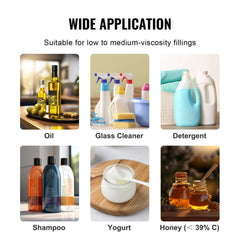 Liquid Filling Machine, 30-15000 g Weighing Capacity, Automatic Bottle Filler Machine Bottling Machine Digital Control for Milk, Water, Oil, Wine, Beverage, Detergent, Shampoo (Single Nozzle)