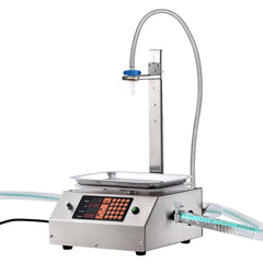 Liquid Filling Machine, 30-15000 g Weighing Capacity, Automatic Bottle Filler Machine Bottling Machine Digital Control for Milk, Water, Oil, Wine, Beverage, Detergent, Shampoo (Single Nozzle)