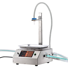 Liquid Filling Machine, 30-15000 g Weighing Capacity, Automatic Bottle Filler Machine Bottling Machine Digital Control for Milk, Water, Oil, Wine, Beverage, Detergent, Shampoo (Single Nozzle)