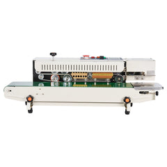 Continuous Bag Band Sealing Machine, 6-12 mm Seal Width, Horizontal Band Sealer Machine with Digital Temperature Control, Bag Sealer for 0.02-0.8 mm Plastic Bags Films with Inflation Function
