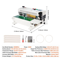 Continuous Bag Band Sealing Machine Horizontal Band Sealer Count Function
