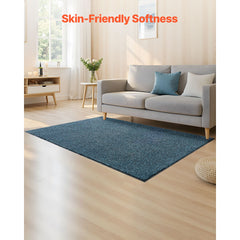 Front Door Mat, 1829 x 1219 mm Commercial Floor Mat for Indoor and Outdoor, Industrial Entrance Carpet with PVC Backing, Heavy Duty Washable Entry Rug for Hallway, Balcony, Garage, Slate Blue