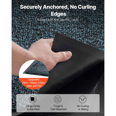 Front Door Mat, 1829 x 1219 mm Commercial Floor Mat for Indoor and Outdoor, Industrial Entrance Carpet with PVC Backing, Heavy Duty Washable Entry Rug for Hallway, Balcony, Garage, Slate Blue
