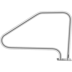 Swimming Pool Handrail Ladder Handrail Stainless Steel Rail w/ Base Plate
