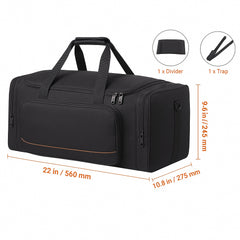 Telescope Case, 560 mm, Telescope Storage Bag with Fixed Buckles, Multi-Pocket & Detachable Divider for Telescope, Shock-Absorbent Telescope Carrying Case to Easily Secure Optical Tube & Tripod