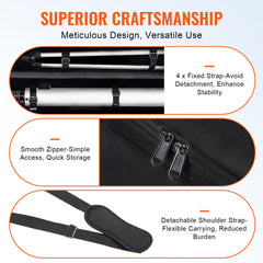 Telescope Case, 770 mm, Telescope Storage Bag with Fixed Buckles, Multi-Pocket and Detachable Divider, Shock-Absorbent Telescope Carrying Case for Optical Tube & Tripod, Counterweight Pocket