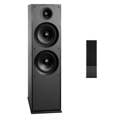 Floorstanding Speaker, 2-Way, Floor-Standing Tower Speaker with 25.4 mm Tweeter, Dual 203.2 mm Woofers, 600W Peak, 50Hz–20kHz Frequency Response, Durable MDF Enclosure, for Home Audio, Single