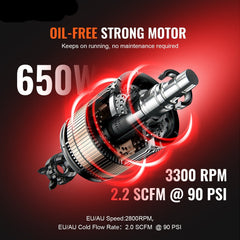 Air Compressor Compact Portable Oil Free Compressor 30L 90 PSI