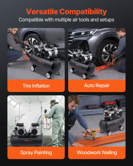 Air Compressor Compact Portable Oil Free Compressor 75L 90 PSI