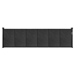 Retractable Baby Gate, 870 mm Tall, Extends up to 2800 mm Wide, Retractable Gate for Kids or Pets, Mesh Material, Easy to Install for Indoor Stairs, Doorways, Hallways, Playrooms, Black