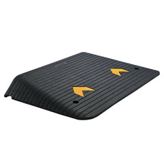 Upgraded Rubber Threshold Ramp, 10.2 cm Rise Door Ramp with 1 Channel, Natural Rubber Car Ramp with Non-Slip Textured Surface, 15 tons Load Capacity Curb Ramp for Wheelchair and Scooter
