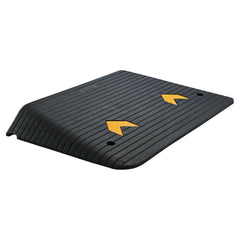 Upgraded Rubber Threshold Ramp, 10.2 cm Rise Door Ramp with 1 Channel, Natural Rubber Car Ramp with Non-Slip Textured Surface, 15 tons Load Capacity Curb Ramp for Wheelchair and Scooter