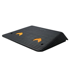 Upgraded Rubber Threshold Ramp, 10.2 cm Rise Door Ramp with 1 Channel, Natural Rubber Car Ramp with Non-Slip Textured Surface, 15 tons Load Capacity Curb Ramp for Wheelchair and Scooter