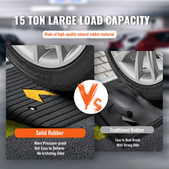 Upgraded Rubber Threshold Ramp, 8.9 cm Rise Door Ramp with 1 Channel, Natural Rubber Car Ramp with Non-Slip Textured Surface, 15 tons Load Capacity Curb Ramp for Wheelchair and Scooter
