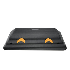 Upgraded Rubber Threshold Ramp, 8.9 cm Rise Door Ramp with 1 Channel, Natural Rubber Car Ramp with Non-Slip Textured Surface, 15 tons Load Capacity Curb Ramp for Wheelchair and Scooter