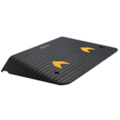 Upgraded Rubber Threshold Ramp, 8.9 cm Rise Door Ramp with 1 Channel, Natural Rubber Car Ramp with Non-Slip Textured Surface, 15 tons Load Capacity Curb Ramp for Wheelchair and Scooter